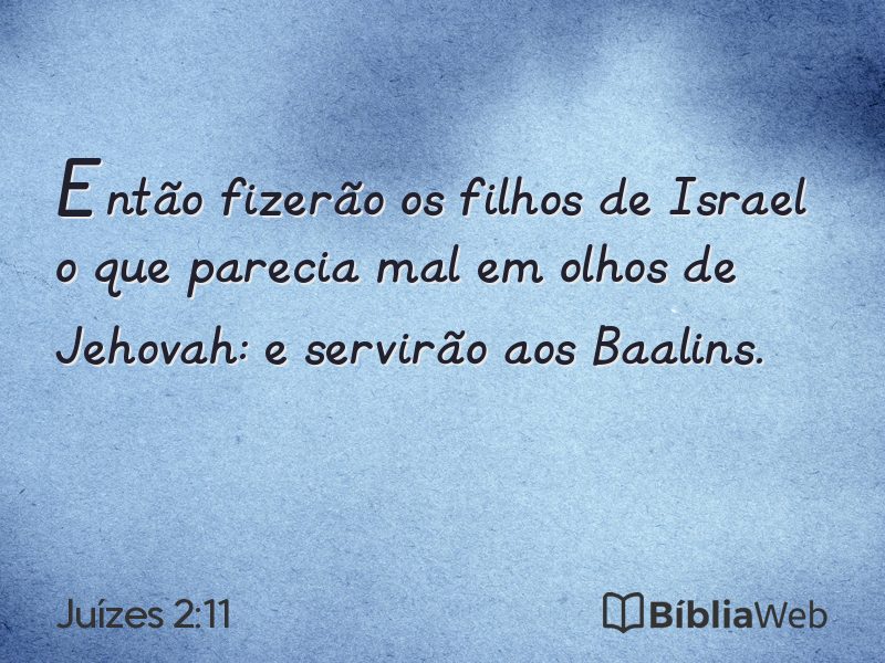 Juízes 2:11 em imagem para compartilhar