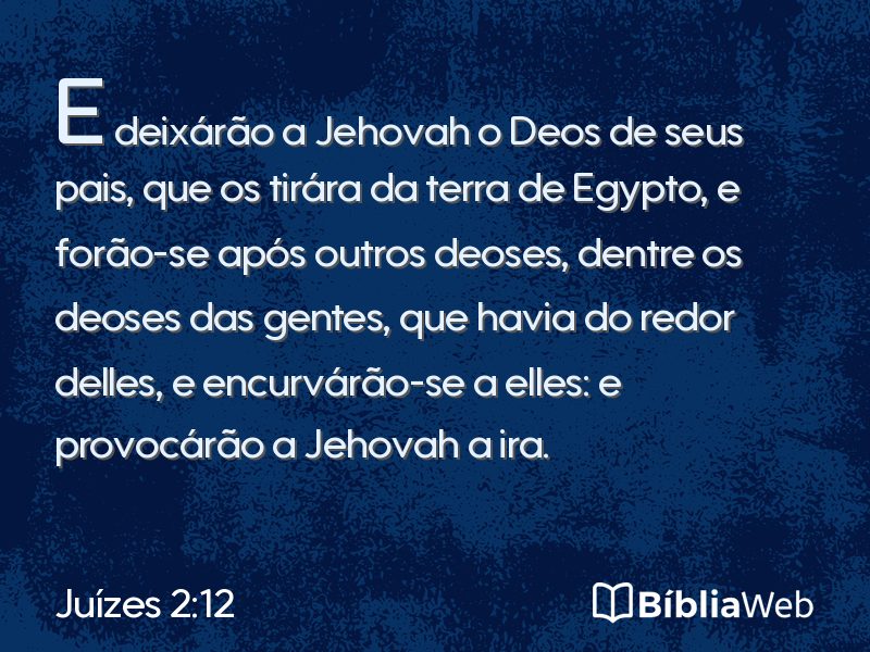Juízes 2:12 em imagem para compartilhar