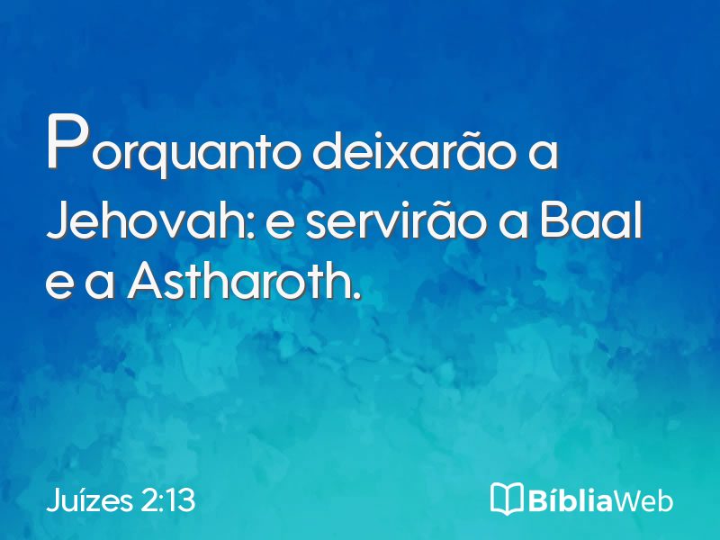 Juízes 2:13 em imagem para compartilhar