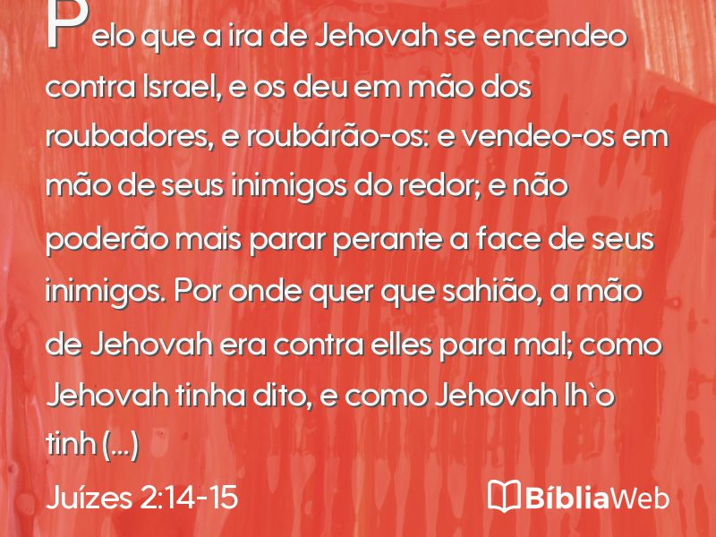 Juízes 2:14-15 em imagem para compartilhar
