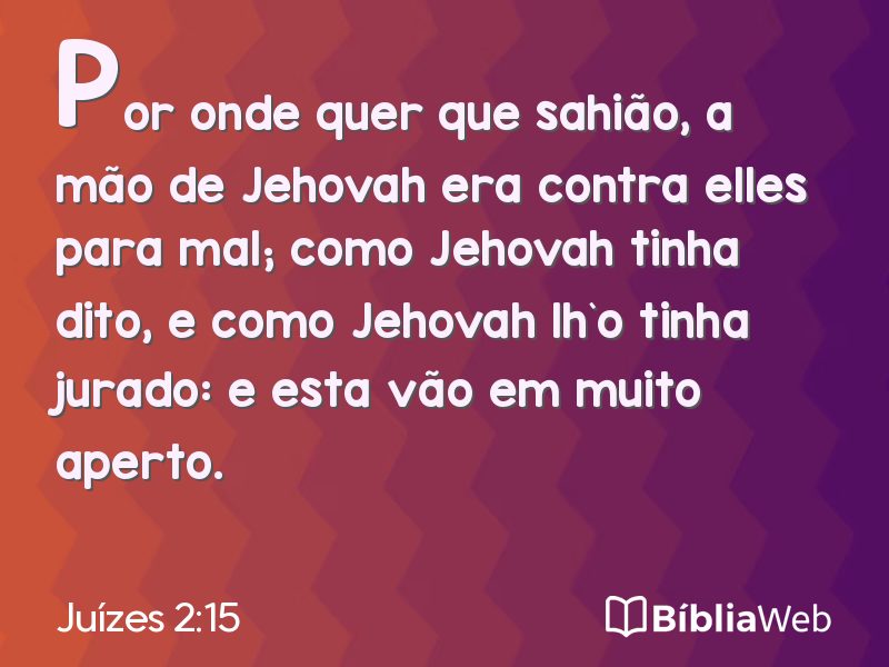 Juízes 2:15 em imagem para compartilhar