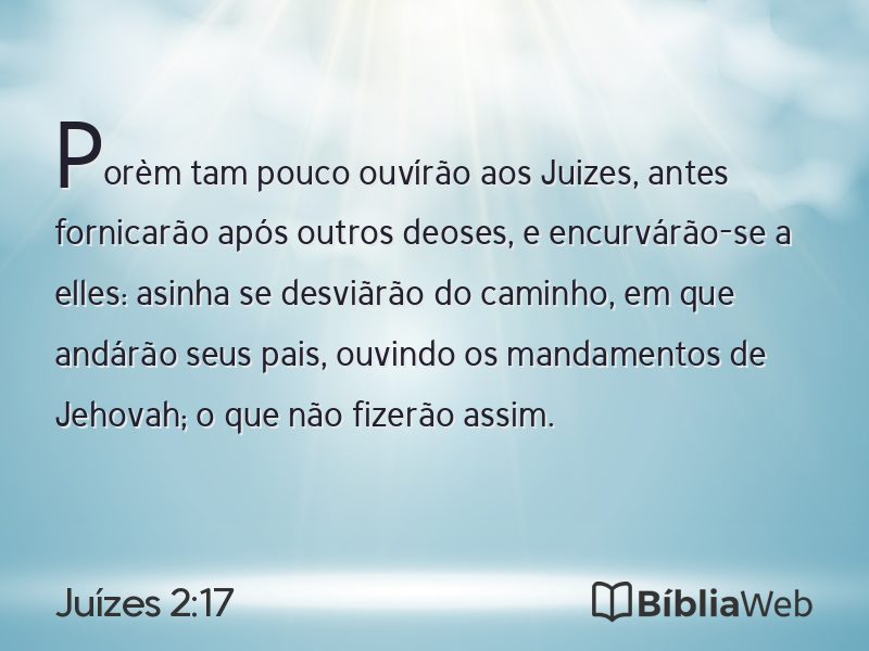 Juízes 2:17 em imagem para compartilhar