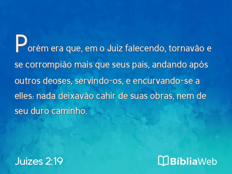 Juízes 2:19 em imagem para compartilhar