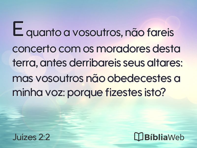 Juízes 2:2 em imagem para compartilhar