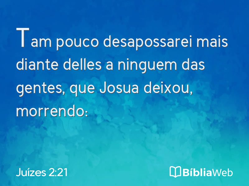 Juízes 2:21 em imagem para compartilhar