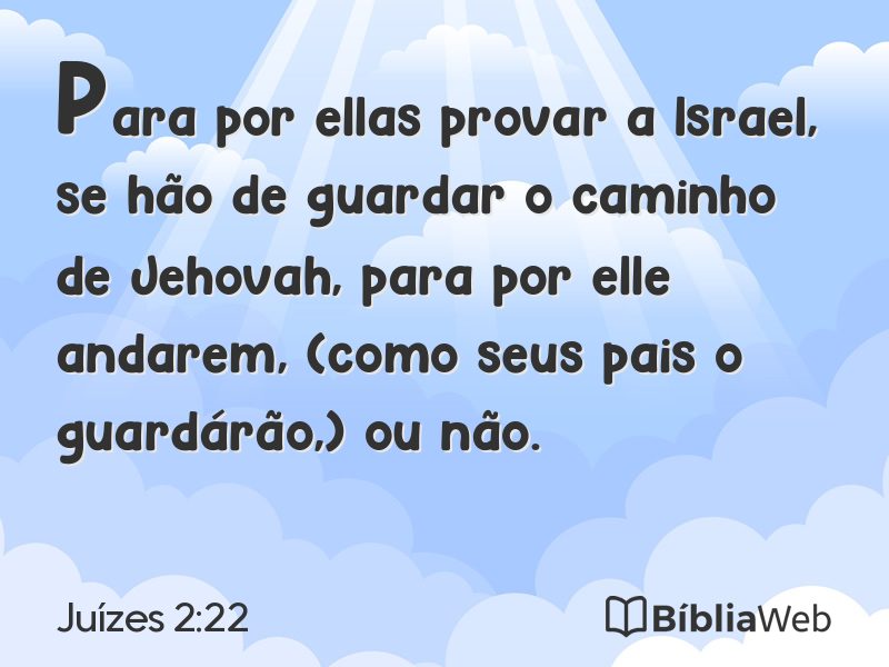 Juízes 2:22 em imagem para compartilhar