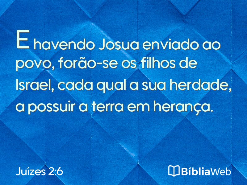 Juízes 2:6 em imagem para compartilhar