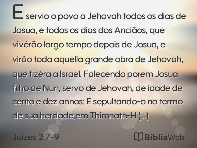 Juízes 2:7-9 em imagem para compartilhar