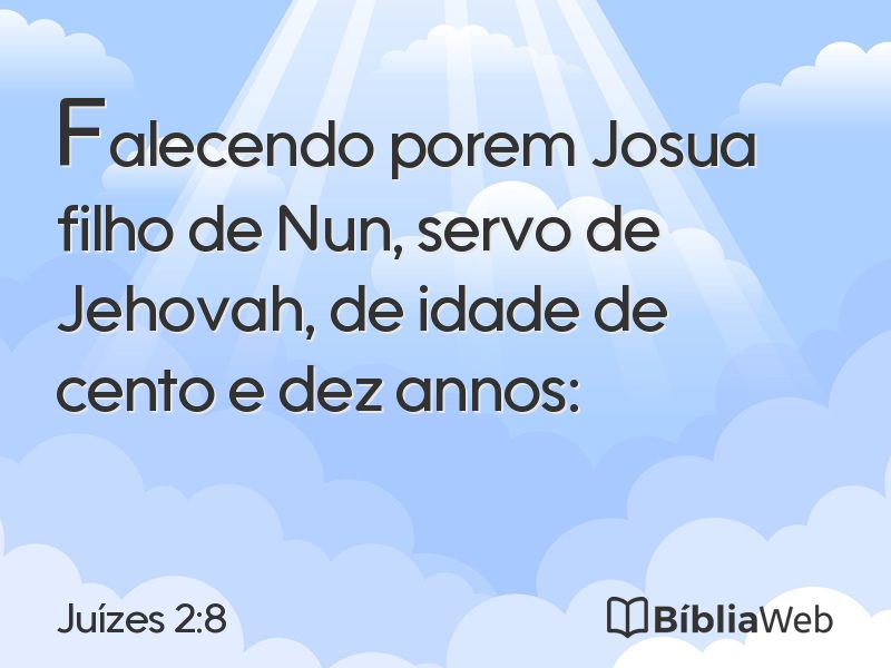 Juízes 2:8 em imagem para compartilhar