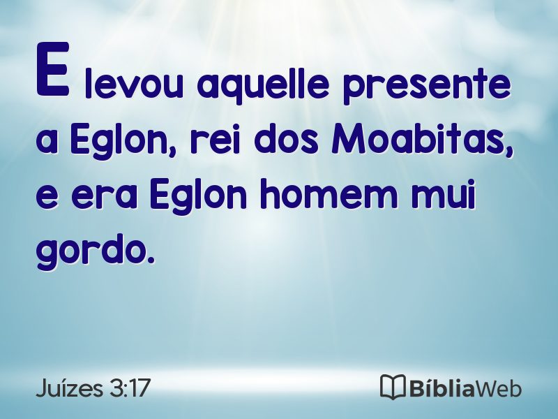 Juízes 3:17 em imagem para compartilhar