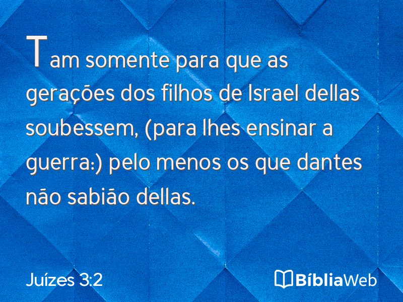 Juízes 3:2 em imagem para compartilhar