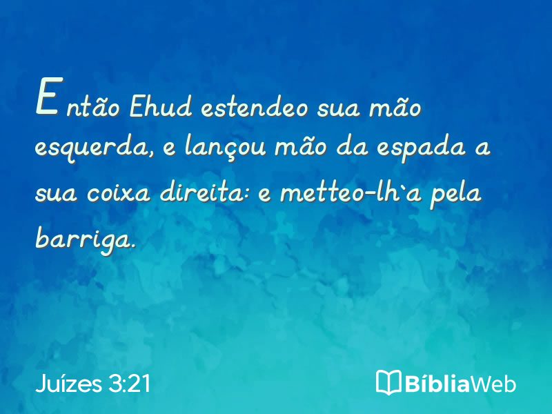 Juízes 3:21 em imagem para compartilhar