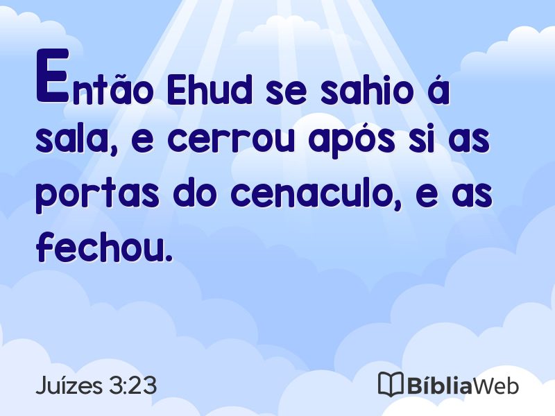 Juízes 3:23 em imagem para compartilhar