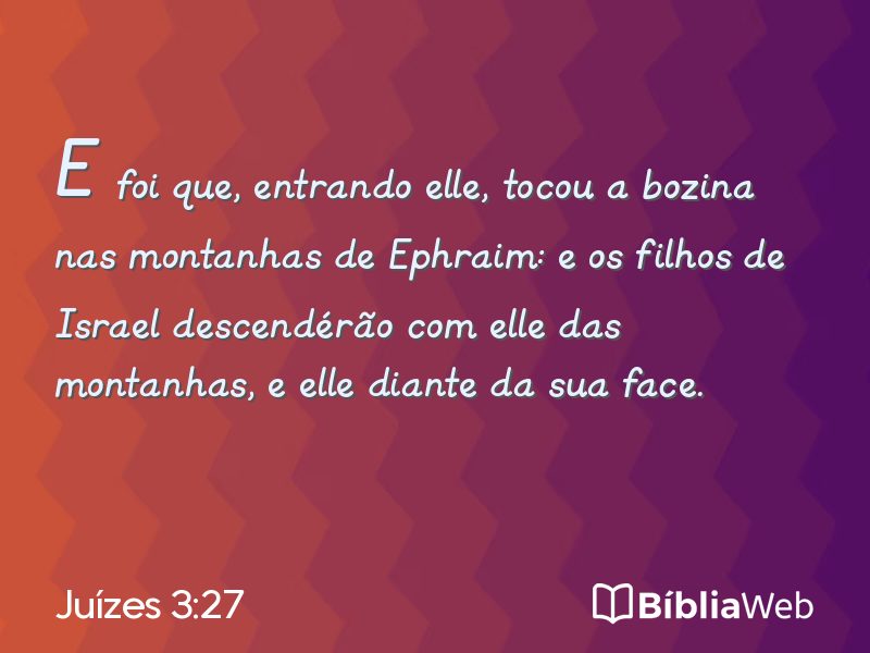 Juízes 3:27 em imagem para compartilhar