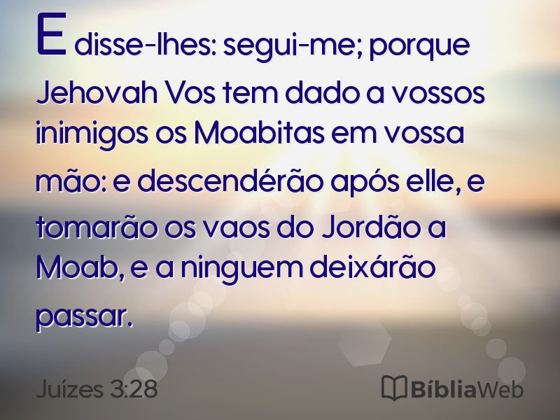 Juízes 3:28 em imagem para compartilhar