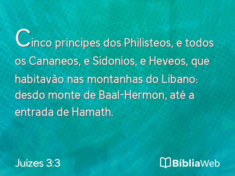 Juízes 3:3 em imagem para compartilhar