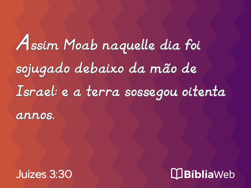 Juízes 3:30 em imagem para compartilhar