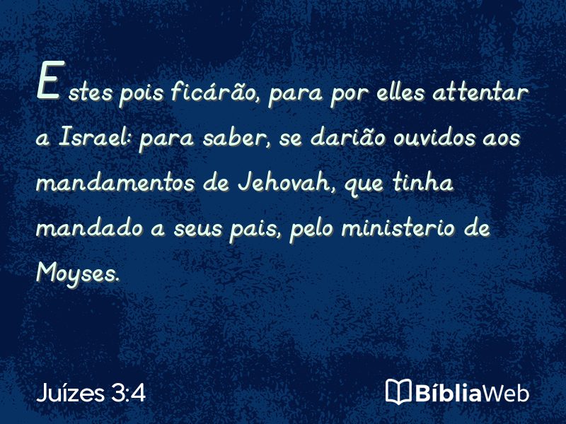 Juízes 3:4 em imagem para compartilhar