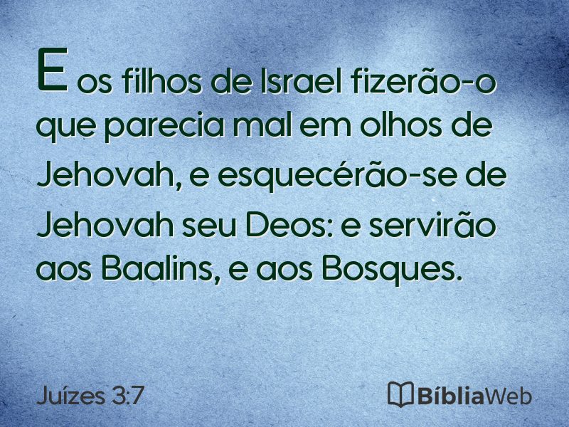 Juízes 3:7 em imagem para compartilhar
