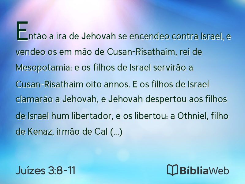 Juízes 3:8-11 em imagem para compartilhar