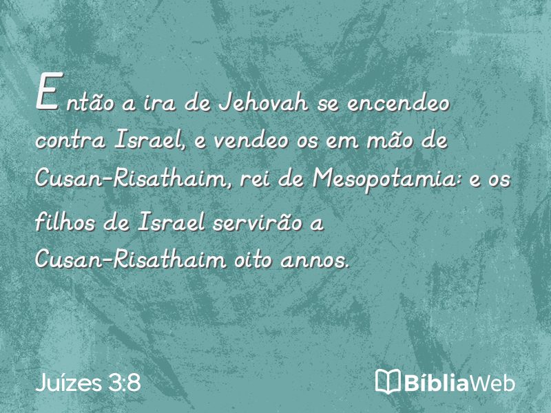 Juízes 3:8 em imagem para compartilhar