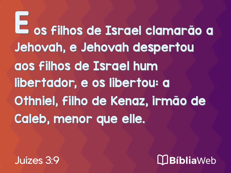 Juízes 3:9 em imagem para compartilhar