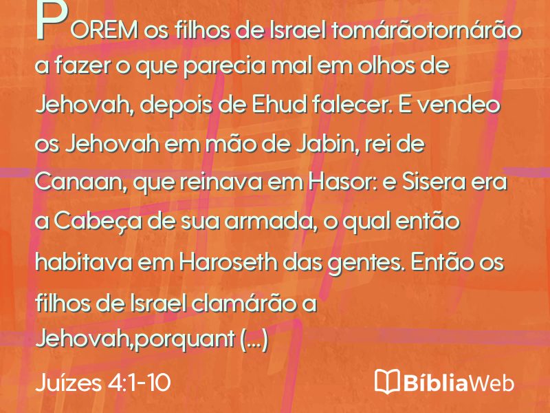 Juízes 4:1-10 em imagem para compartilhar