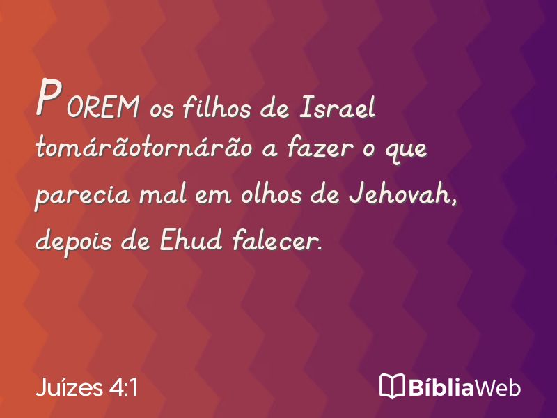 Juízes 4:1 em imagem para compartilhar