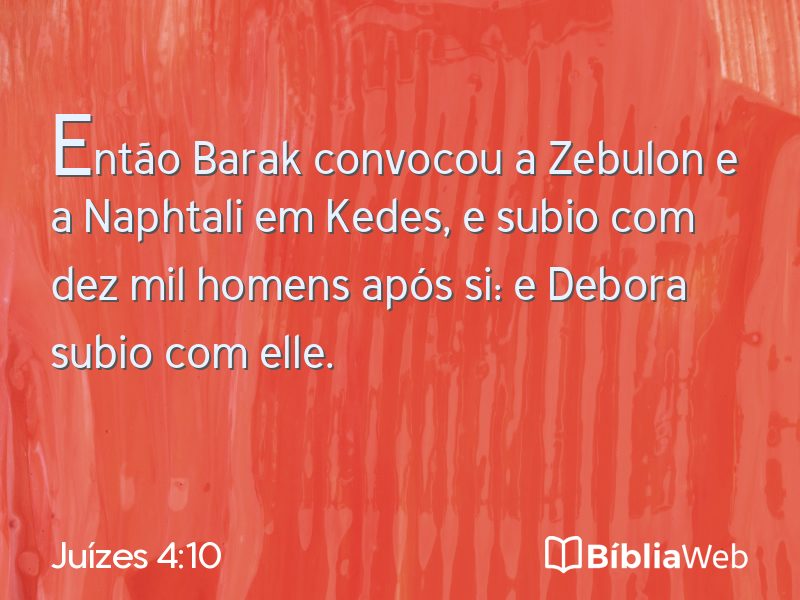 Juízes 4:10 em imagem para compartilhar