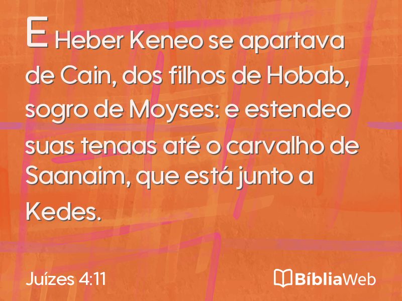 Juízes 4:11 em imagem para compartilhar