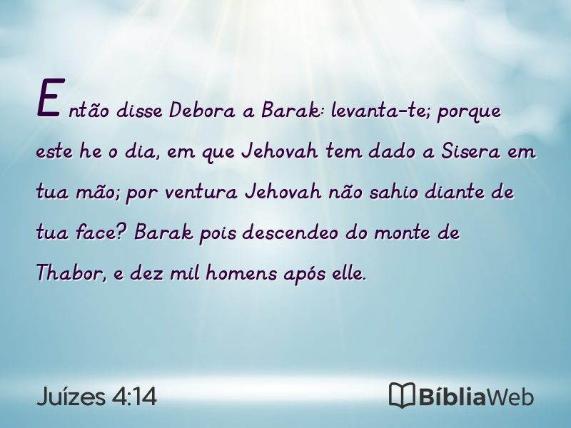 Juízes 4:14 em imagem para compartilhar