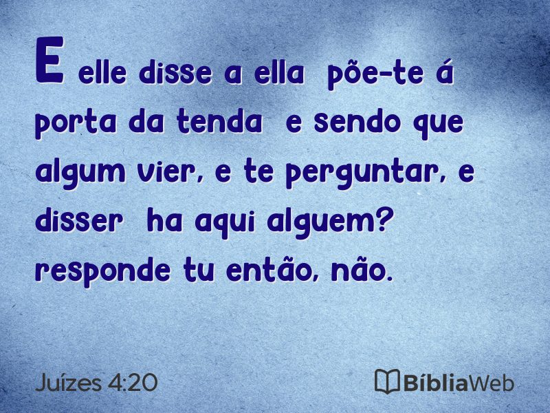 Juízes 4:20 em imagem para compartilhar