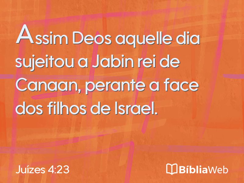 Juízes 4:23 em imagem para compartilhar