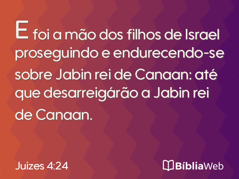 Juízes 4:24 em imagem para compartilhar