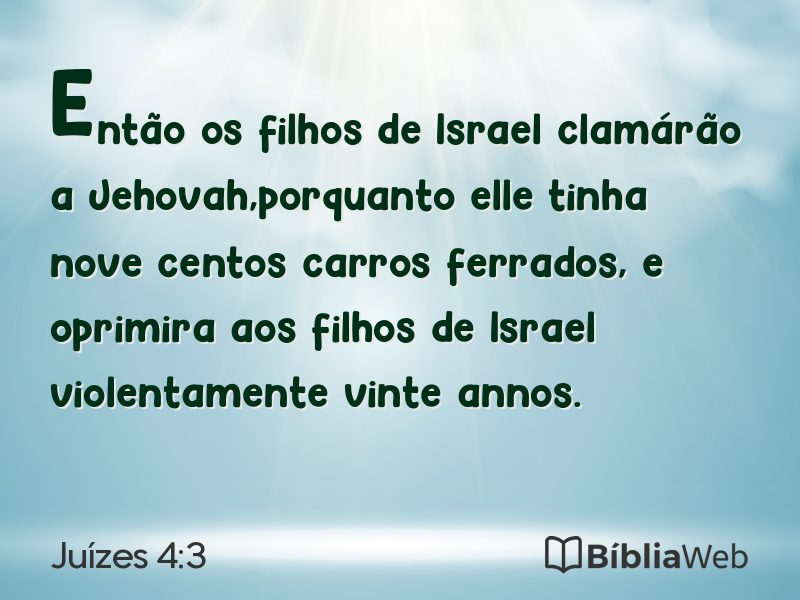 Juízes 4:3 em imagem para compartilhar