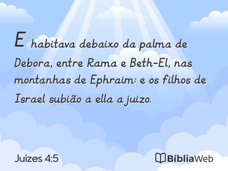 Juízes 4:5 em imagem para compartilhar