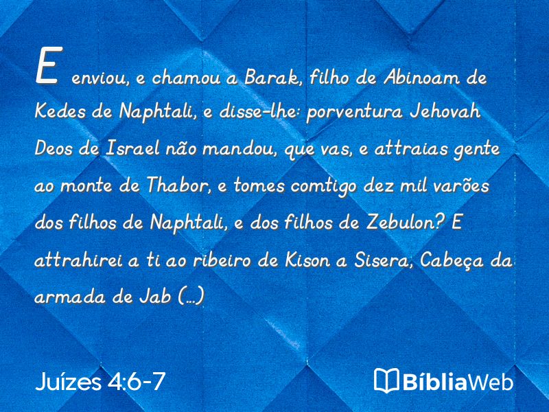 Juízes 4:6-7 em imagem para compartilhar