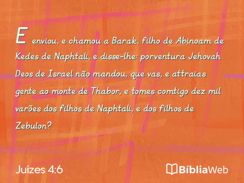 Juízes 4:6 em imagem para compartilhar