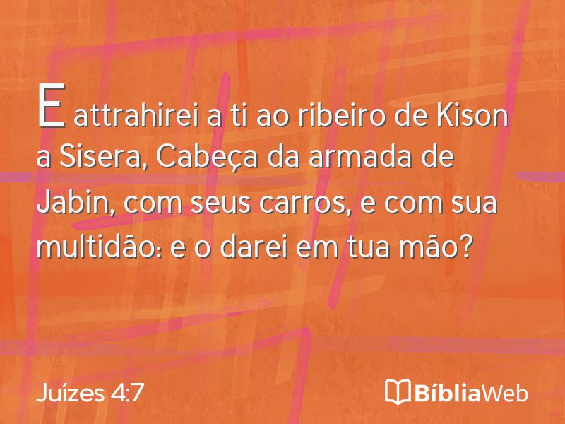 Juízes 4:7 em imagem para compartilhar
