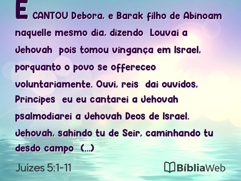 Juízes 5:1-11 em imagem para compartilhar