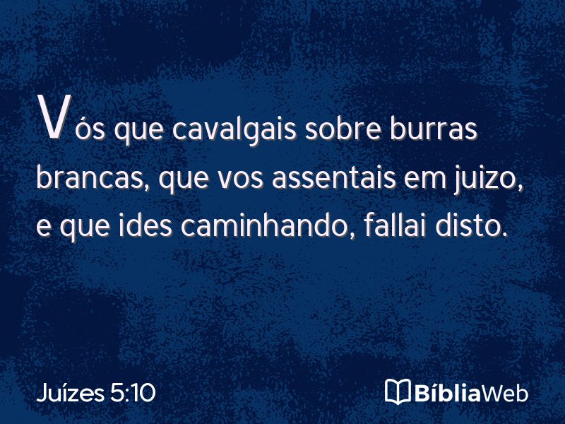 Juízes 5:10 em imagem para compartilhar