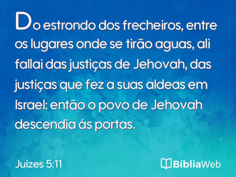 Juízes 5:11 em imagem para compartilhar
