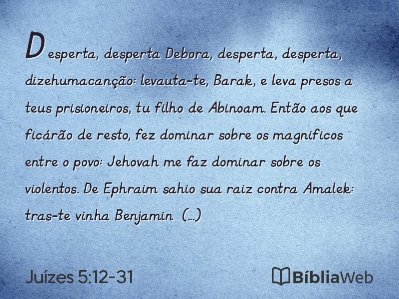 Juízes 5:12-31 em imagem para compartilhar