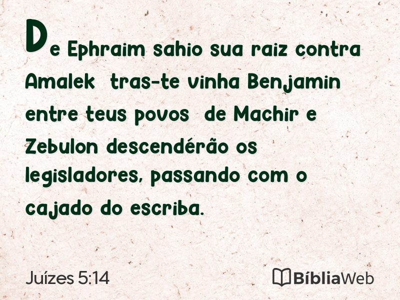 Juízes 5:14 em imagem para compartilhar