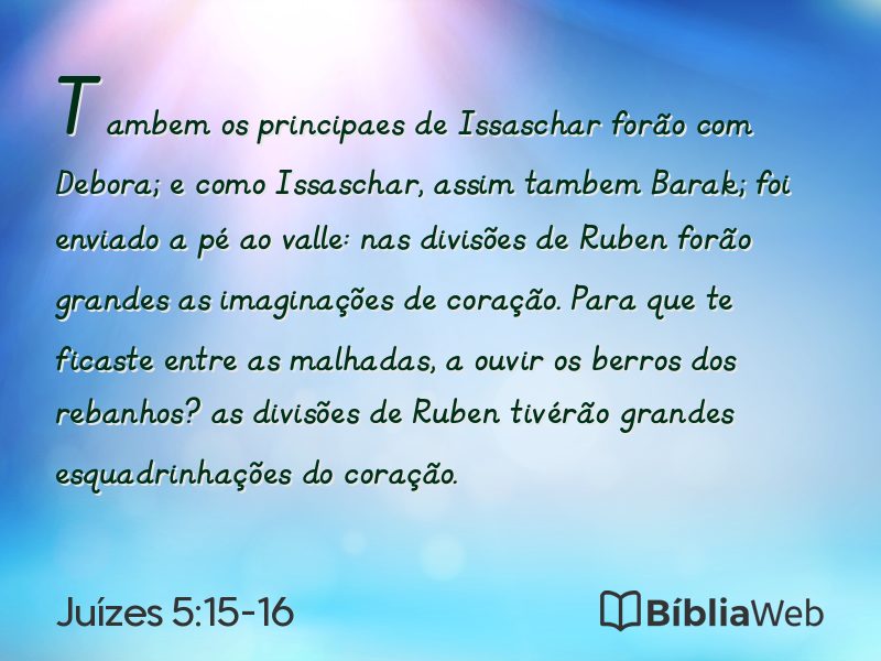 Juízes 5:15-16 em imagem para compartilhar