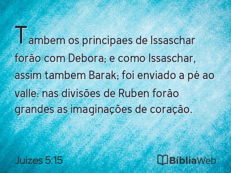 Juízes 5:15 em imagem para compartilhar