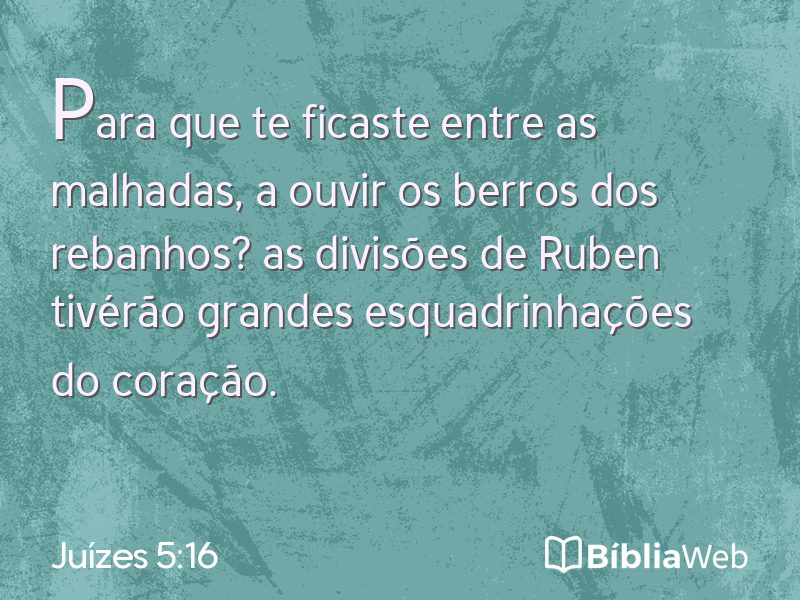 Juízes 5:16 em imagem para compartilhar