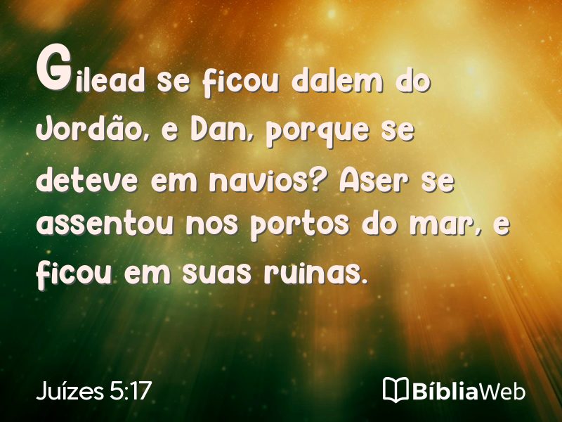 Juízes 5:17 em imagem para compartilhar