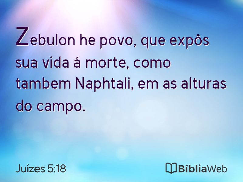 Juízes 5:18 em imagem para compartilhar