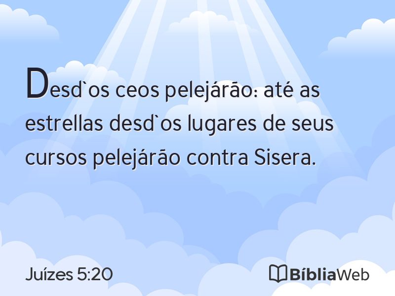 Juízes 5:20 em imagem para compartilhar